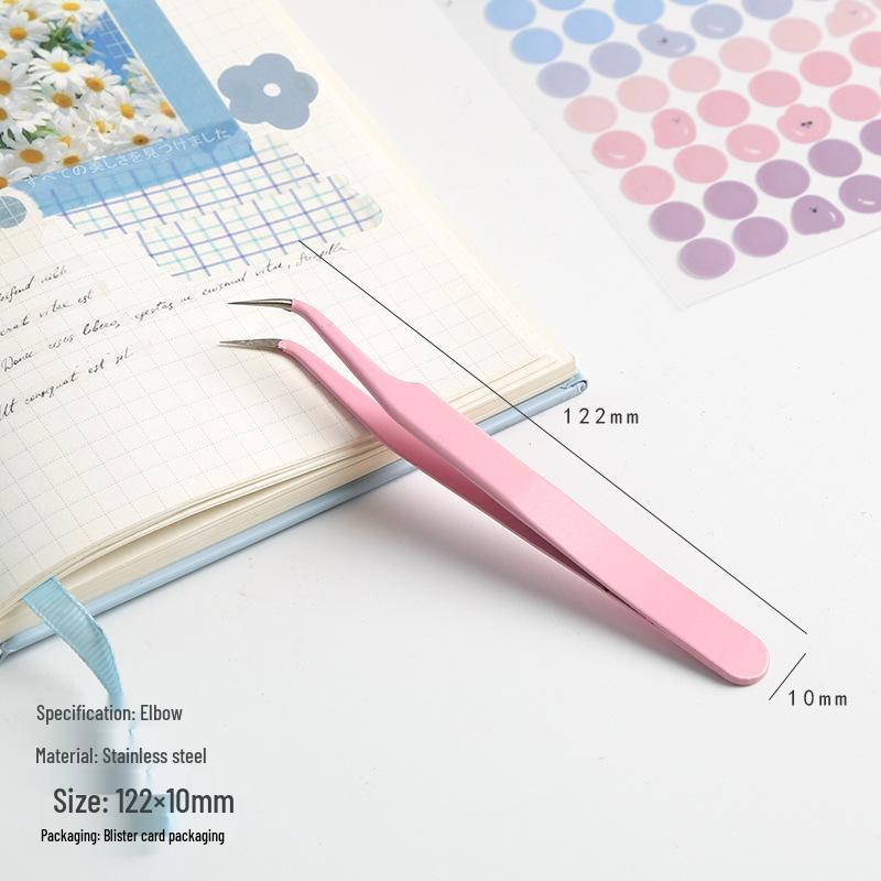 Moyan Candy Color Series Multifunctional Diary Tweezers - Set of 6 Fresh, Creative Stainless Steel High Elasticity Clips