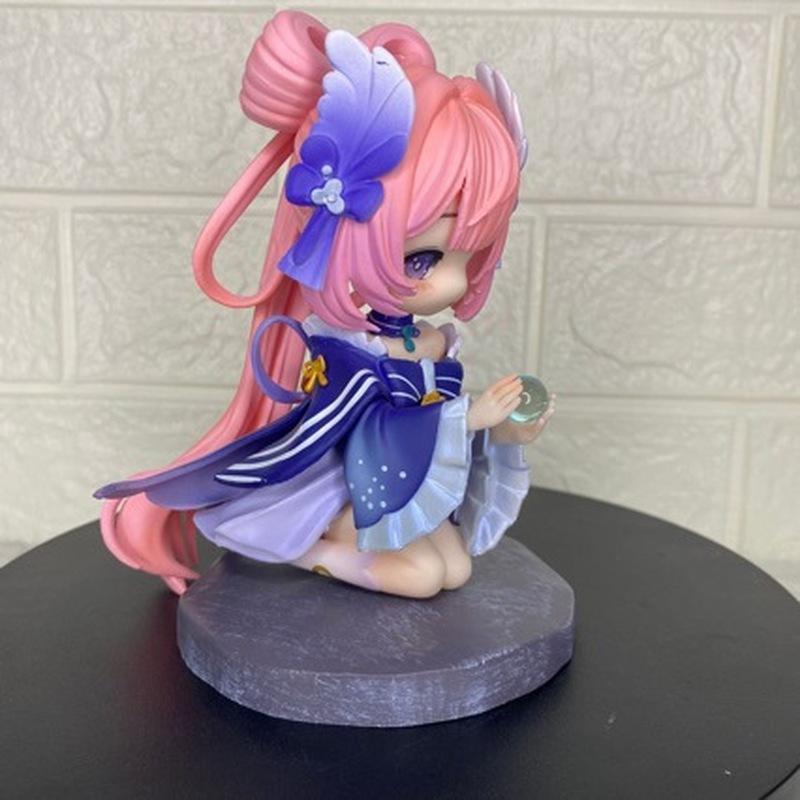 New Sangonomiya Kokomi Figure Genshin Impact Anime Figurine Sangonomiya Q Version Pvc Scale Ratio Models Statue Customized Doll Decora Gift Present