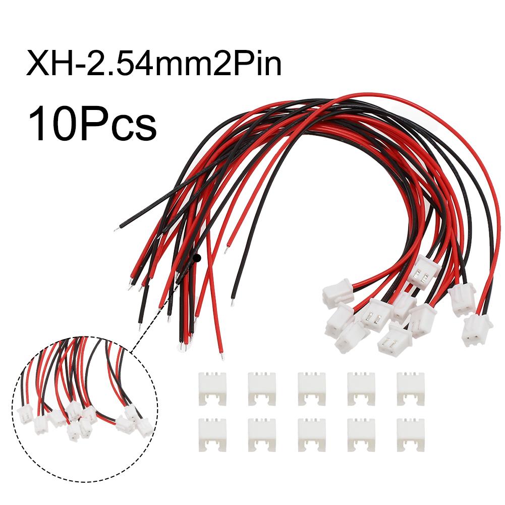 24AWG For JST XH2 54mm Connector Sets 10 Sets of Male and Female Wires 20cm Length 2pin 3pin 4pin Configurations