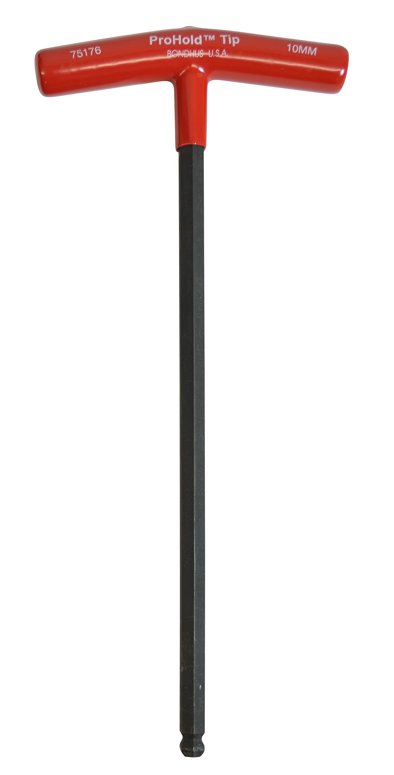 

Hex Wrench with screw grip 10mm 310mm Shaft 285mm Handle Black dyed PBT10MM []BONDHUS Prohold® (T-handle function) [Total length: length: length: