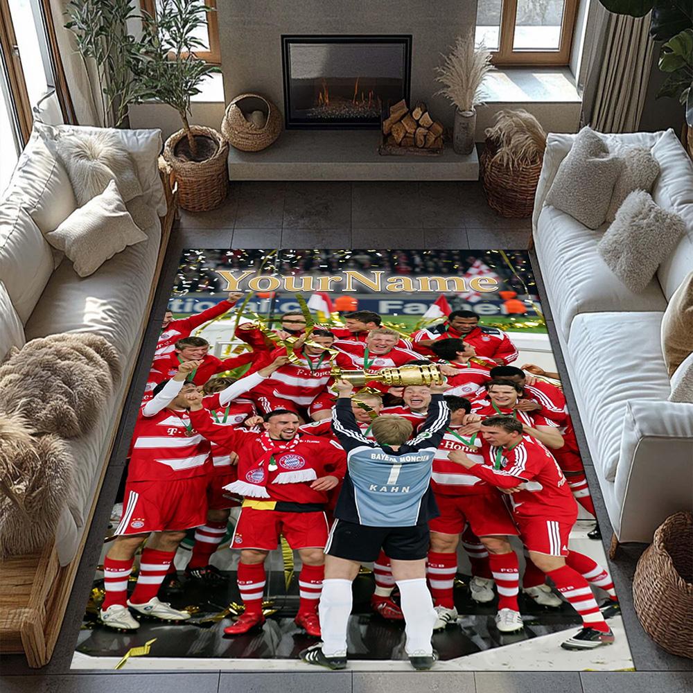 Bayern Munich Customize Your Name Floor Rug Office Rug Suitable for Entryway Balcony Kitchen Hallway Antislip Carpet Office home decor