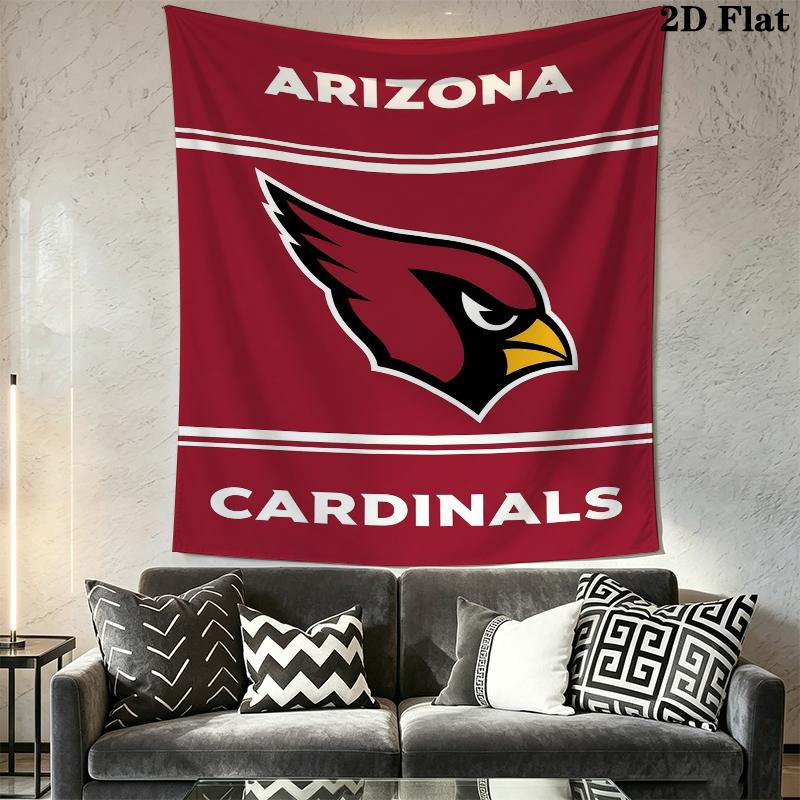 Arizona Cardinals Wall Tapestry Aesthetic Wall Hanging Printed Fabric Blanket Decorative Tapestries for Bedroom Living Room Home Decor