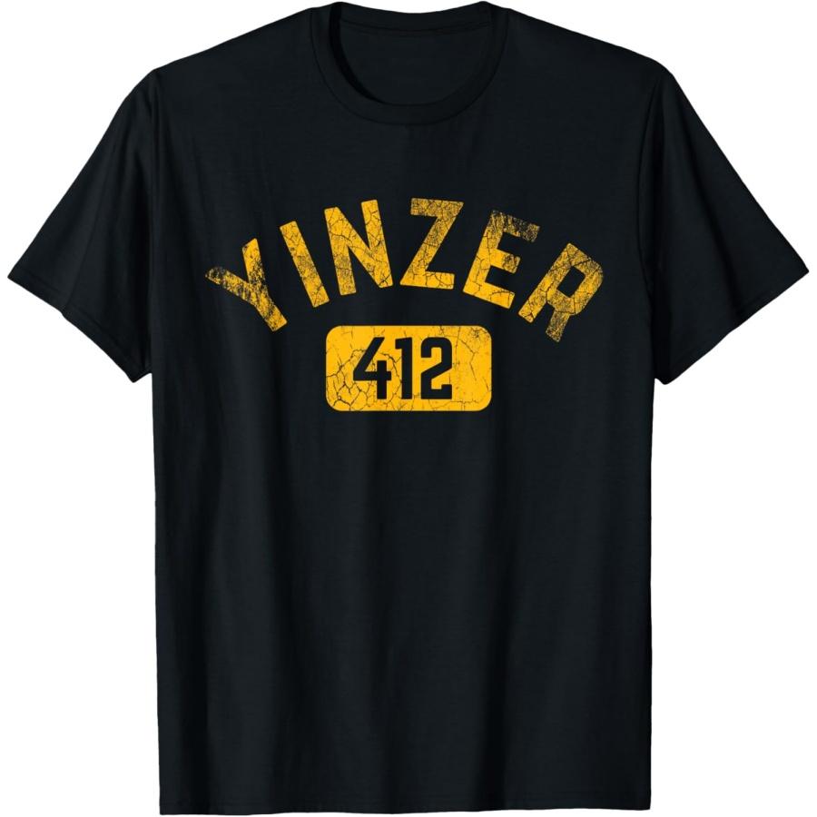 

Pittsburgh Yinzer 412 Steel City Pennsylvania Funny Vintage T-Shirt XXXXXL чорний