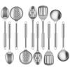 Set di 5/10 Pezzi Utensili da Cucina in Acciaio Inossidabile Paletta Mestolo Spatola Utensili Stoviglie Set di Strumenti da Cucina