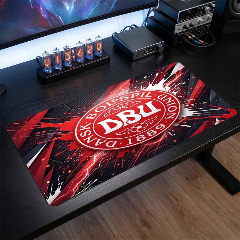 Denmark Football Crest Mouse Pad, Extended Non Slip Rubber Desk Mat for Gaming Office Laptop Fan Gift