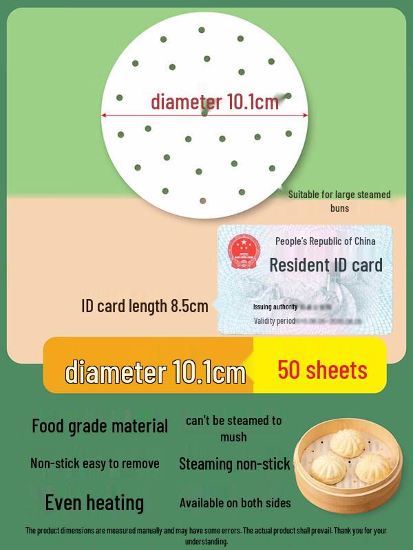 ZISIZ Disposable Non-stick Steamer Paper