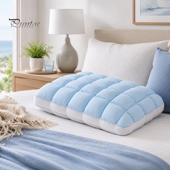Cuscini Ergonomici per Dormitori Misti Cuscino Trapuntato Rinfrescante, Cuscino Morbido come una Nuvola Alternativa al Piumino, Cuscino Soffice Rilassante per il Sonno