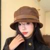 Versatile Winter Autumn Corduroy Bucket Hats For Women Fisherman Cap Foldable Wide Brim Sun Adjustable Bucket Hats