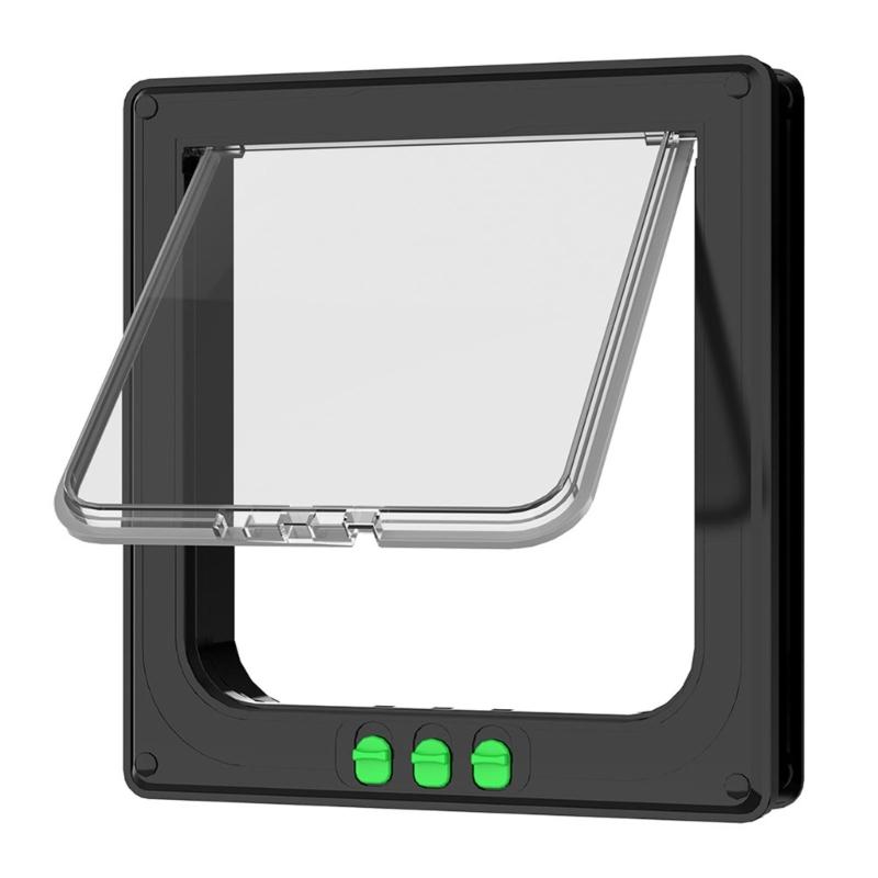 Cat Door Flap Entry and Exit Locking Cover Door/Window Mounted Clear Flap Get-in-whenever Upgraded Door