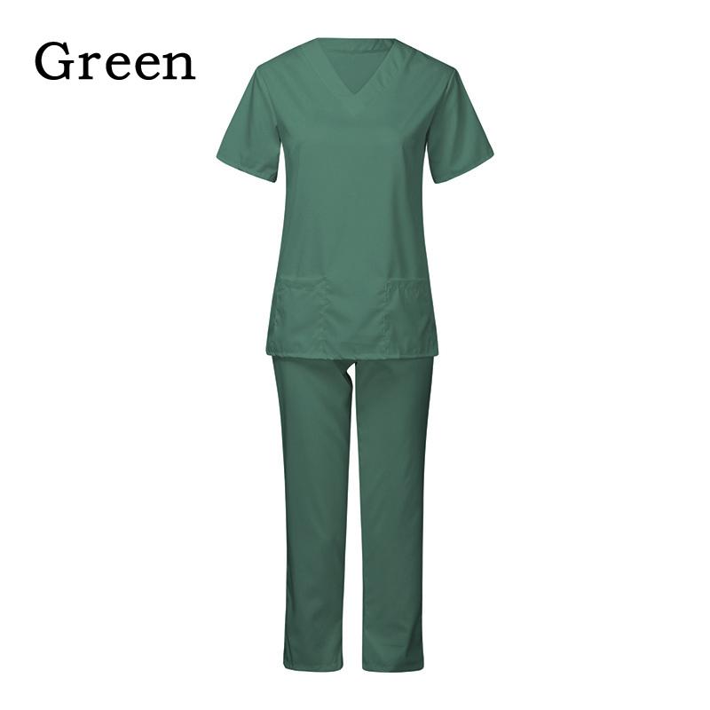 Woman Clinical Scrubs Top Pants Nurse Nursing Clinical Suit Spa Doctor Scrub Set Beauty Surgical Uniforms Salon Medical