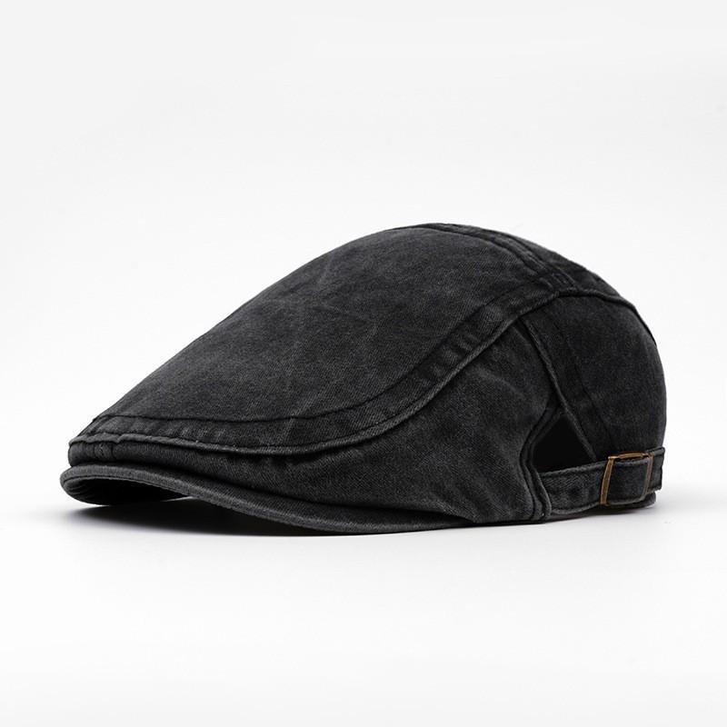 Washed Cotton Vintage Newsboy Cap Solid Color Beret Hat Casual Breathable Ivy Cap For Men Women Daily Outdoor Street Wear
