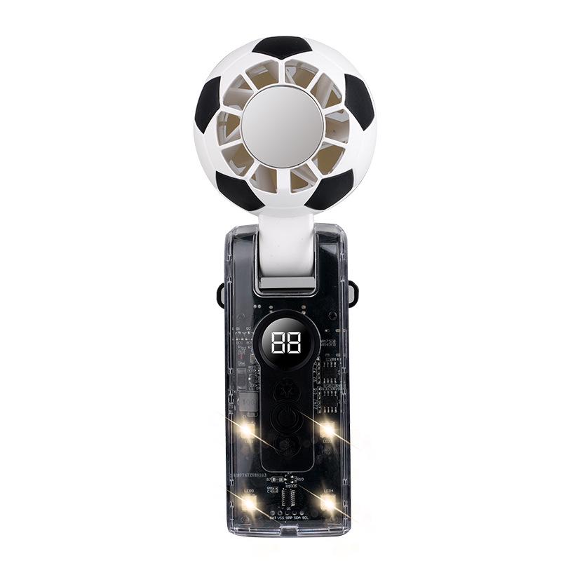 Portable Turbo Fan: 100-Speed Folding Handheld with Stepless Control 192 x 63 x 78 mm