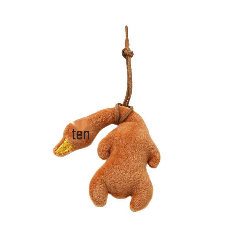 Creative Roast Duck Keychain Pendant - Cute Goose Plush Toy Bag Charm Accessory