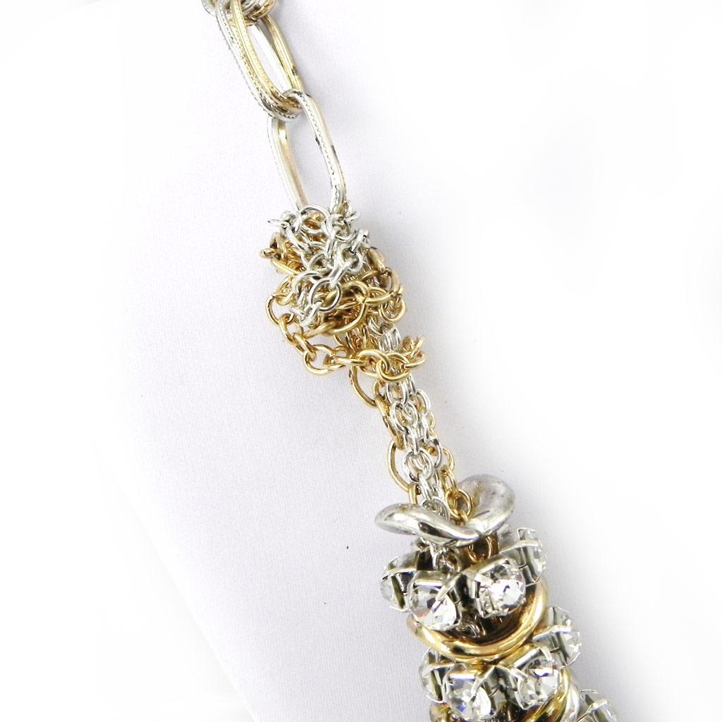 Les Trésors De Lily [G8710] - Designer Necklace 'Kilimanjaro' Gold Silver
