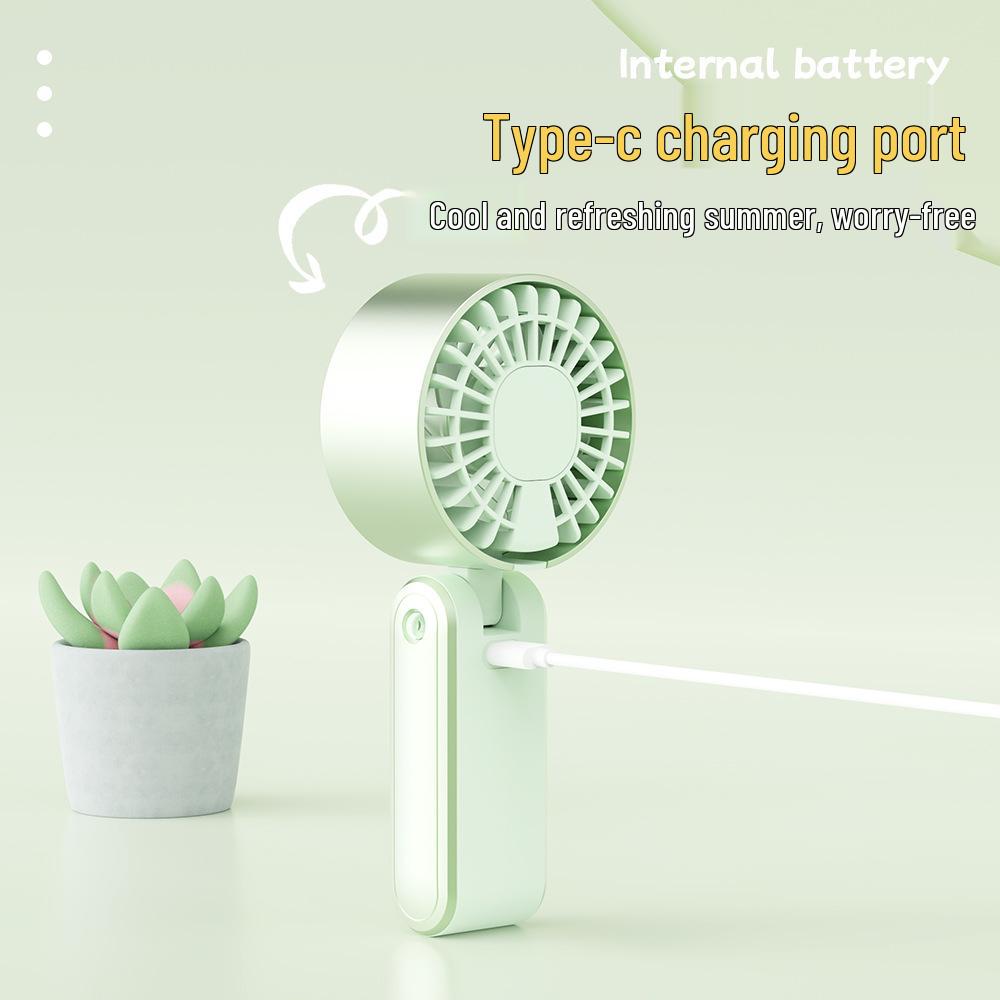 2026 USB Rechargeable Foldable Small Handheld & Neck-Hanging Fan