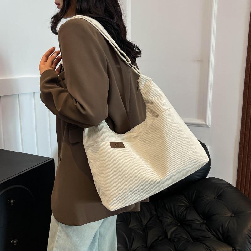 Women's Velvet Crossbody Bags Monochromatic Large Capacity Casual Shoulder Bags High Quality