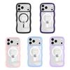 For IPhone 17 Wave Edge Transparent Phone Case Magnetic 16promax for Apple 2-in-1 15 Protection Soft Case