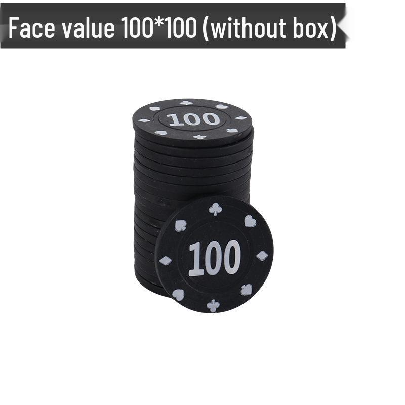 Boxed Set: 100 Plastic Baccarat Mahjong Poker Machine Tokens