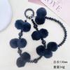 New Style Pom Pom Beaded Phone Chain Crystal Beads Pendant High-end Autumn Winter Pom Pom Double Chain Wrist Hanging Rope