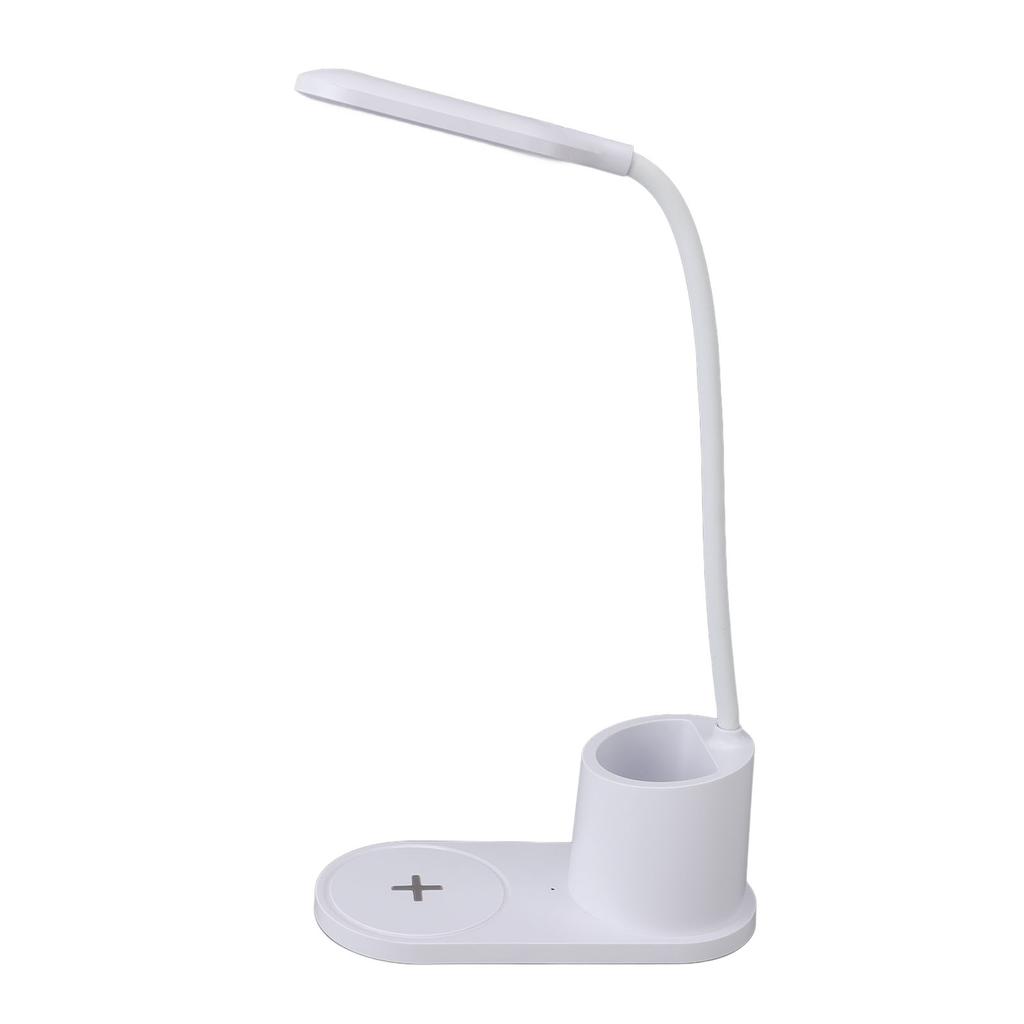 LED Desk Lamp Touch Control Flexible Arm Small Table Light with Wireless   Pen Holder for Dorm Bedroom