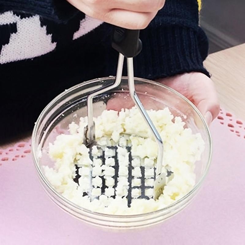New 2016 New Style Potato Masher Stainless Steel Pressure Mud Crushed Fruit Food Pressure Masher