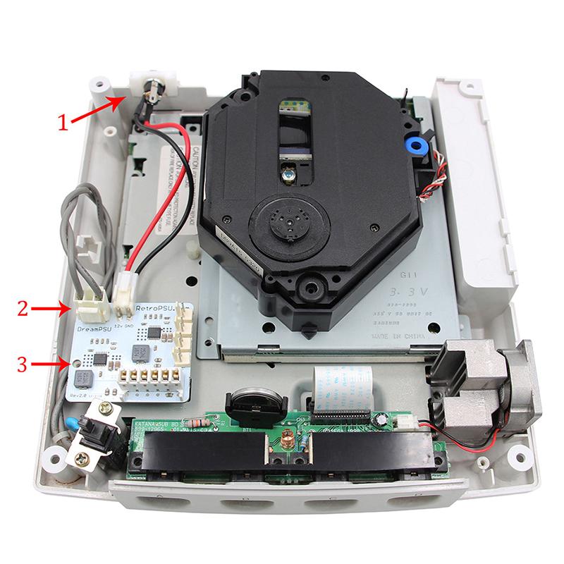 1 Satz Netzteil-Stecker-Ersatzkit für Sega Dreamcast Spielkonsole Dream Psu Rev2.0 12V Version Gamer