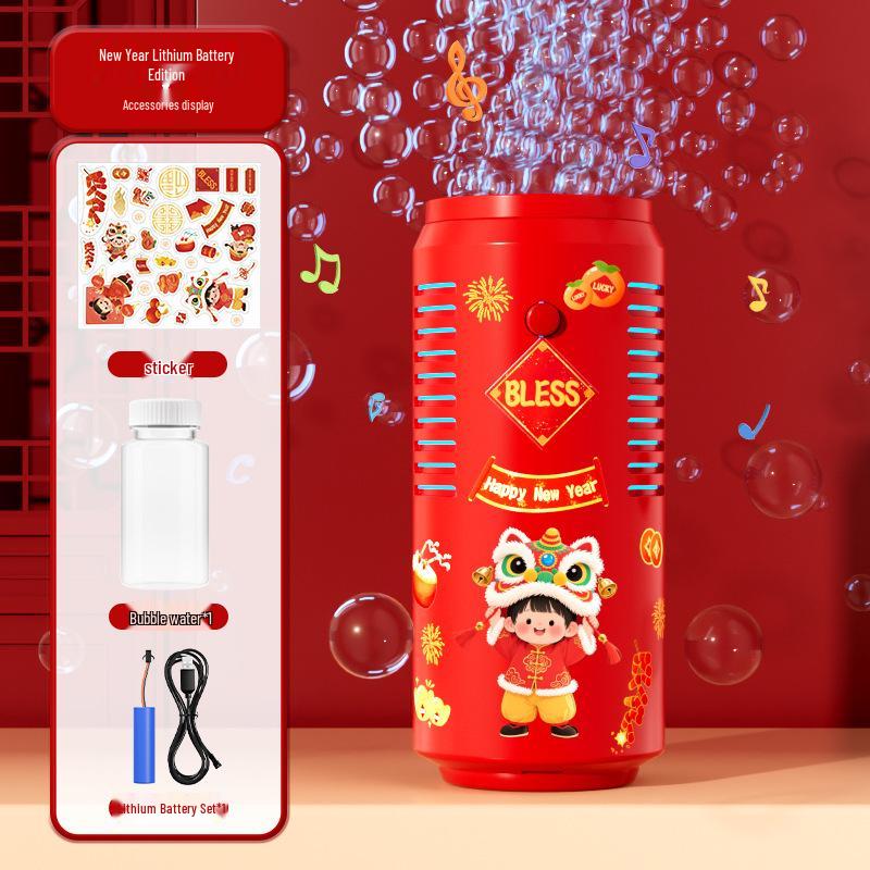 Remote-Control Festival Fireworks Bubble Machine with Light & Sound - New Year & Wedding Toy