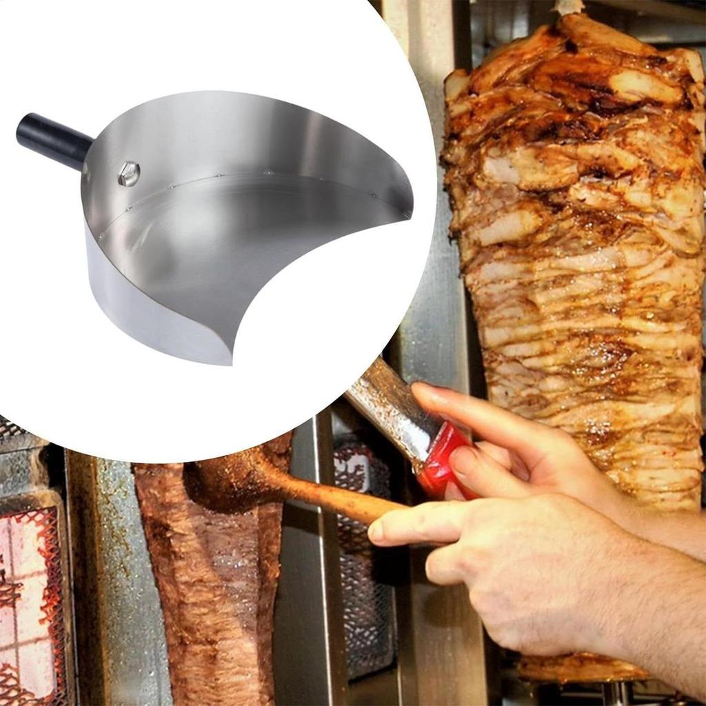 Heat Resistant Meat Catcher Pan Grill Meat Plate Handheld Portable for Kitchen Garden Outdoor Camping Campfire Party Barbecues