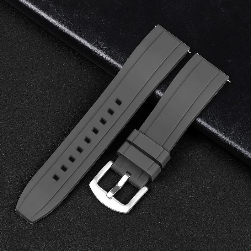 

Quick Release Silicone Watch Strap for Huawei Water Ghost Series (Unisex, Black/Green/Blue, 20mm/22mm) 22mm сірий колір
