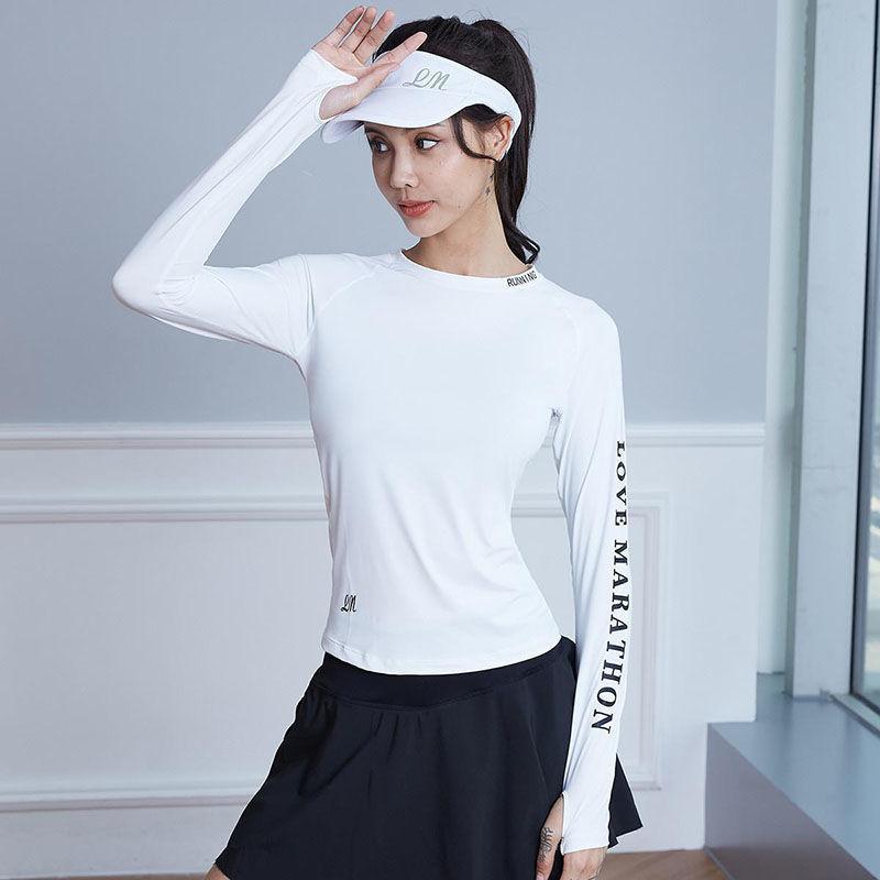 

Женские спортивные футболки Толстовки Однотонные топы для йоги Топы для зала Быстросохнущая Дышащая одежда для бега Футболки для велоспорта Большие размеры XXL