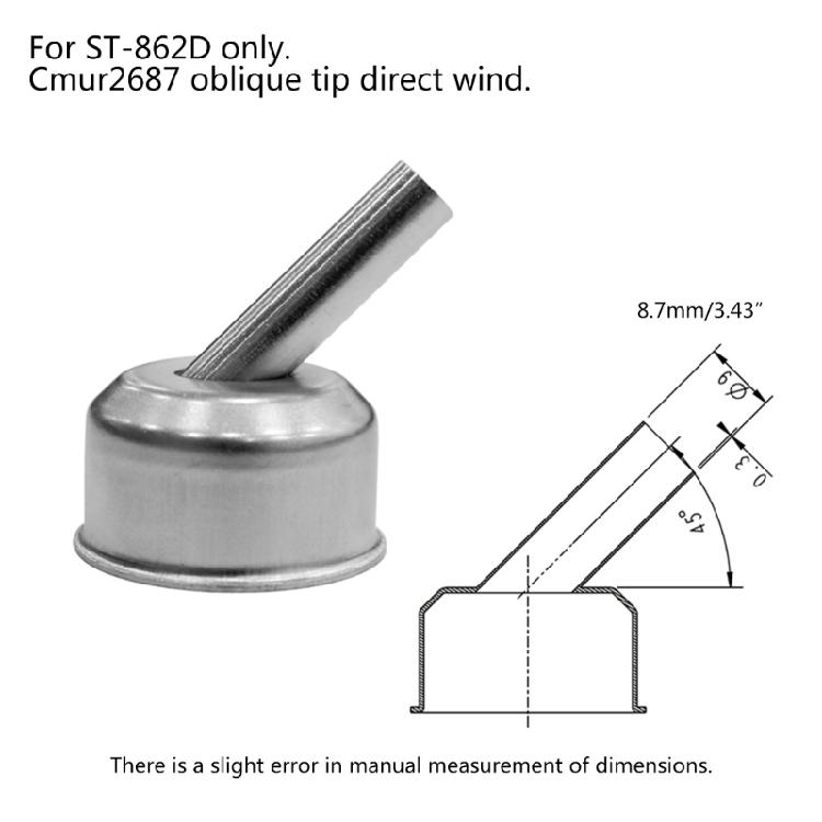 Air Gun Nozzle for ST-862D ST862D Disassembling Welding Station Oblique Nozzles