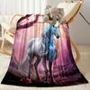 Beautiful Unicorn Blanket Durable Comfort Perfect for Seaside Sofa Picnics for All Occasions Stylish Decor Suitable for Gifting Relatives and Friends