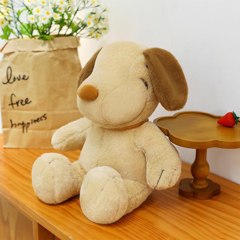 

Tanned Snoopy Doll Black Dog Plush Toy Soothing Puppy Doll Ragdoll 30cm【0.3kg】