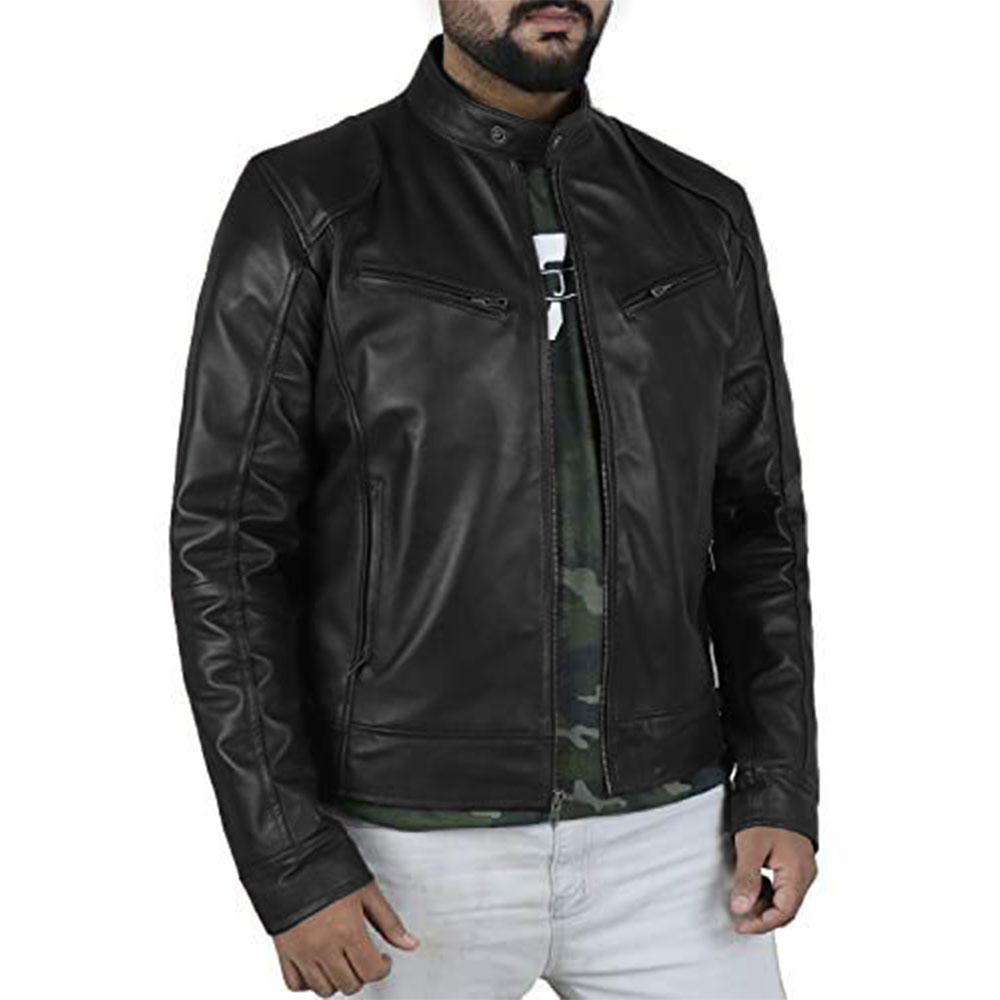 Men's PU Leather Jacket Motocycle Biker Jacket Spring Fall Jackets for Men Casual Solid Color Streetwear