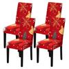 34 Color Christmas Chair Covers Dining Room Stretch Seat Protector Chair Covers for Kitchen Office Hotel Banquet Ceremony Party 2/4/6 Pieces