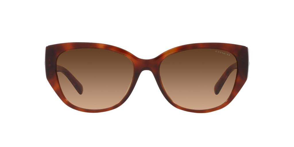 Coach Sunglasses HC8362U CH563 Caramel Tortoise Gradient Lens 57 Frame/Brown