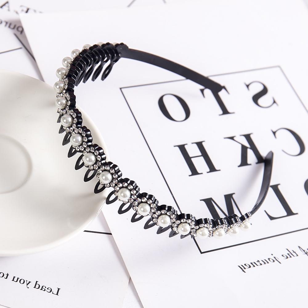 Double Layer Bands Clip Hairbands Fashion Plastic Braided Headband Punk New Knitting Womens Headwear Hair Accessories Pearl