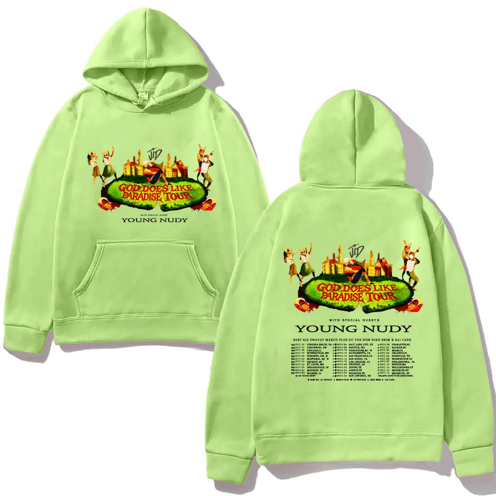 J.I.D-GOD DOES LKE PARADISE TOUR2026 Hoody for Autumn/Winter High Quality Comfortable Pullovers Fleece Clothes