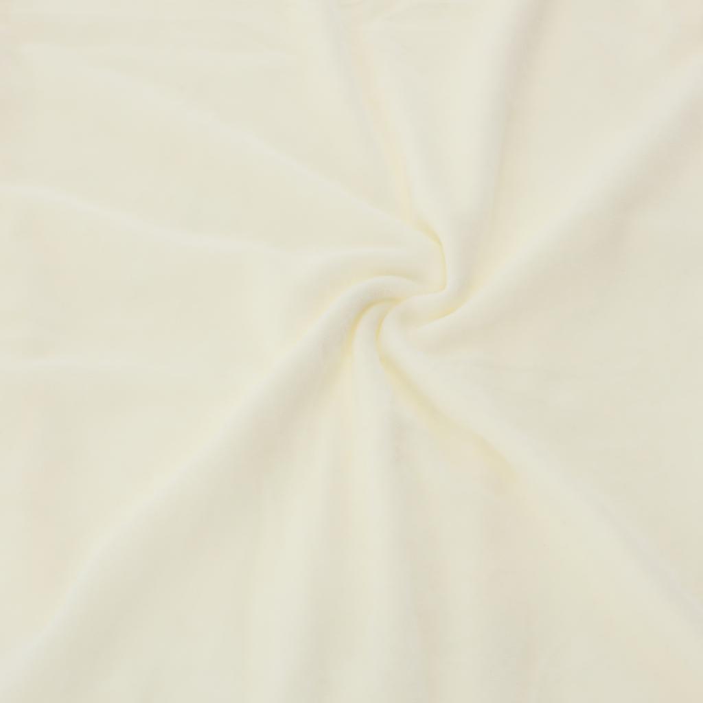 Ecru Velvet Elastic Chair Cover [21Wr]