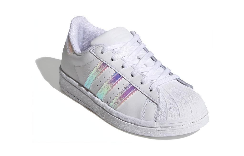 adidas Originals Superstar Collection Low Top Kids' Skateboarding Shoes White Radiation Children Aged 3 7 Years Old FV3147