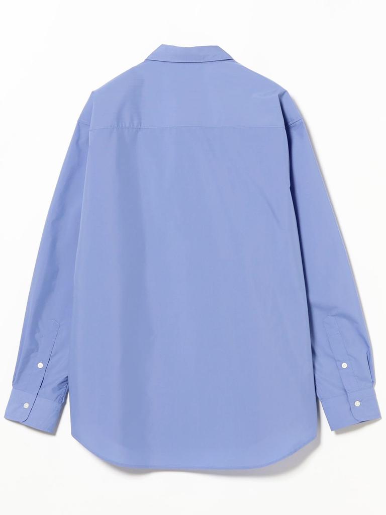 B:MING LIFE STORE by BEAMS Men's Large/Small Shirt, Polyester Broadcloth, Regular Collar, 2015 Spring/Summer Collection, Size SAX (L_92110375147)