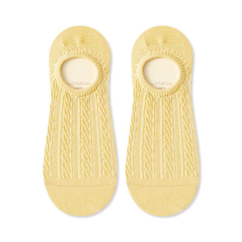 

Женские дышащие носки-невидимки до щиколотки - Однотонные, Хлопковые, Устойчивые к запаху, Легкие, Сетчатый дизайн для весны/лета жёлтый