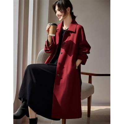 Women's Retro Belted Trench Coat