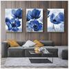 Minimalism Canvas Painting Print Wall Picture for Living Room Nordic Style Beautiful Blue Flowers Posters Home Decor
