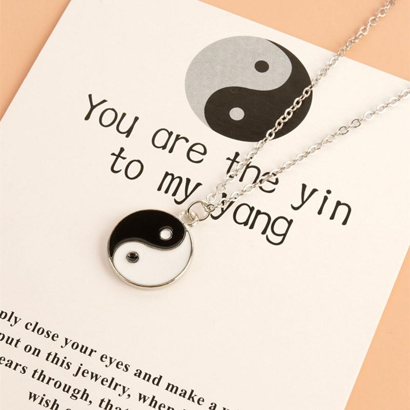Chinese for Philosophy Taoism Symbol Yin Yang Tai for Chi Yoga Alloy Pendant Necklace Amulet Fashion Jewelry Birthday Gi