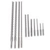 11Pcs Hammer Drill Bit Cemented Carbide High Speed Chip Removal Electric Hammer Drill Bit Set