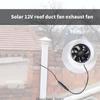 3XUF Solar 12V Energy Efficient Toilet Bathroom Fan High Speed Air Vent Fan with Antireflux Baffle for Odor and Steam Removal