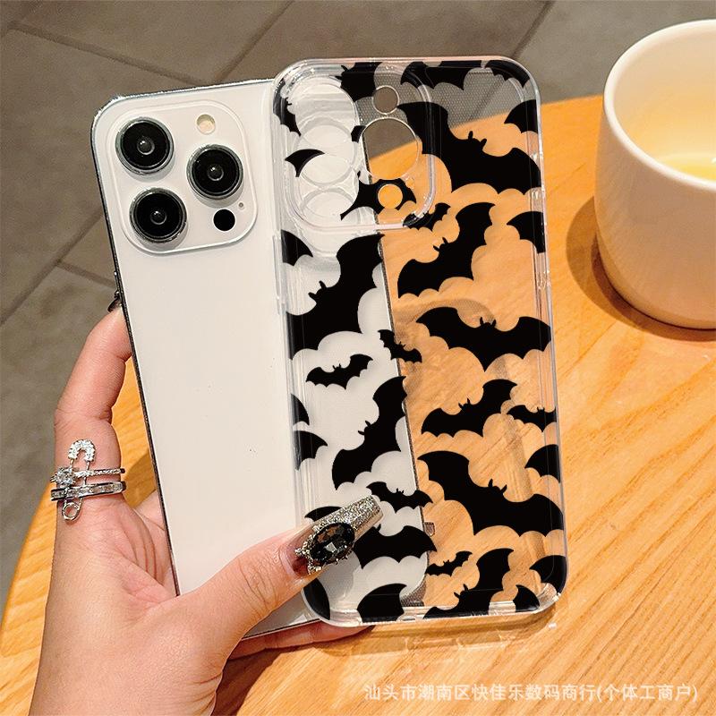 Pumpkin Bat for Apple 15Promax phone case iPhone14/13/12/11 Pro niche xs tide 16