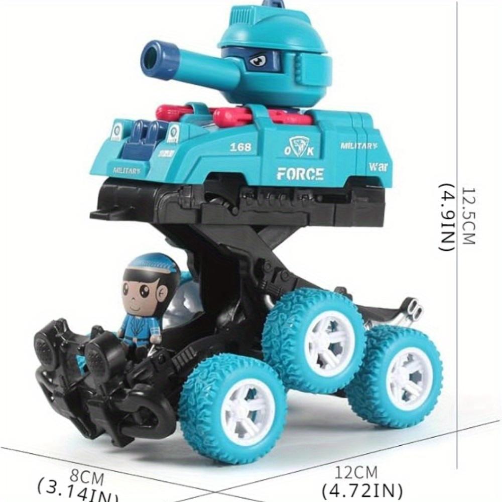 3 Pack Tank Monster Truck Toys: Friction Driven Push And Pull Toy Cars, Inertia Car Playset Stunt Toys, Suitable for Boys And Girls Ages 3-6