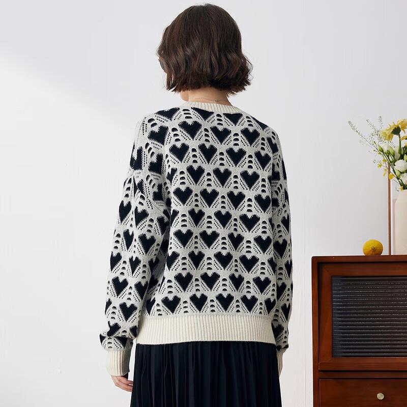 Komom Boka Women's Thick Round Neck Cashmere Sweater